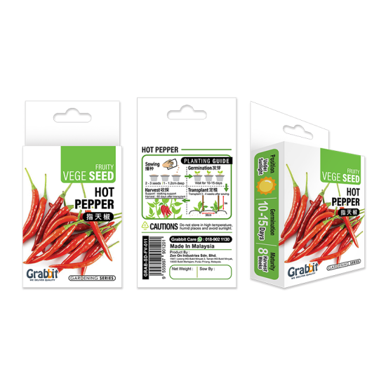 GRABBIT HOT PEPPER 80SEEDS