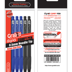GRABBIT DIGNO COMFY SEMI GEL PEN 0.5 2BK3BL