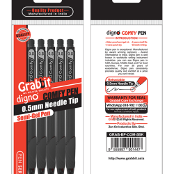 GRABBIT DIGNO COMFY SEMI GEL PEN 0.5 5BK