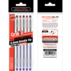 GRABBIT ORION DOUBLE BALL PEN 0.5 3BKBL/3BLRD