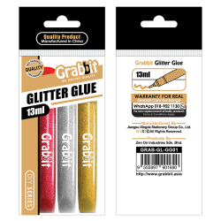 GRABBIT GLITTER GLUE 13ML 3PCS (GOLD/SILVER/RED) GRABBIT GLITTER GLUE 13ML 3PCS (GOLD/SILVER/RED)