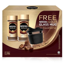 NESCAFE GOLD JARS WITH PREMIUM TWIN PACK 200G*2 NESCAFE GOLD JARS WITH PREMIUM TWIN PACK 200G*2