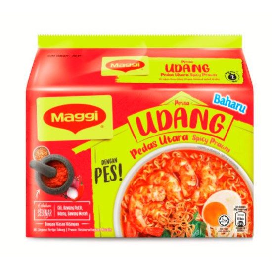 MAGGI PERISA UDANG PEDAS 89G*5