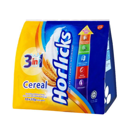 HORLICKS 3 IN 1 CEREALS 32GM*10