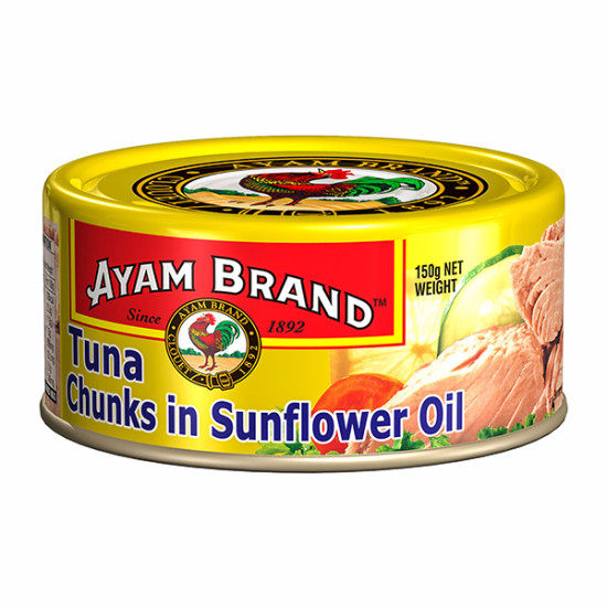 AYAM BRAND TUNA CHUNK IN SUNFLOWER OIL 150GM