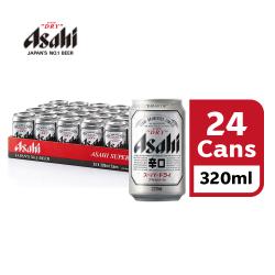 ASAHI SUPER DRY PREMIUM BEER 320ML*24 ASAHI SUPER DRY PREMIUM BEER 320ML*24