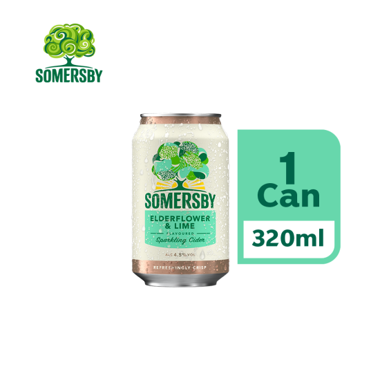 SOMERSBY ELDERFOLWER LIME CAN 320ML