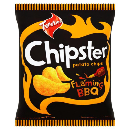 TWISTIES CHIPSTER FLAMING BBQ 60GM