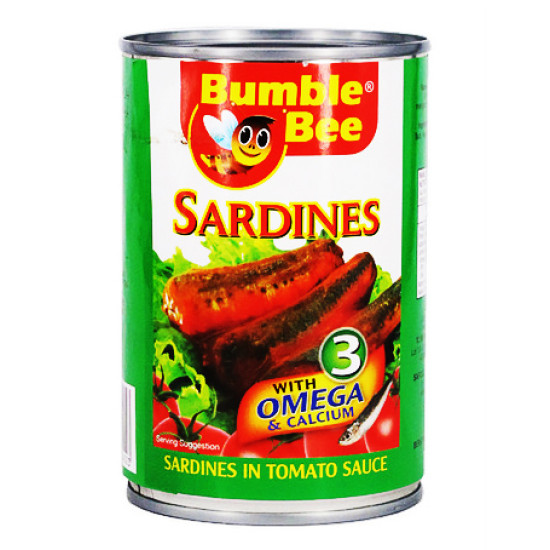 BUMBLE BEE SARDINES IN TOMATO SAUCE 425GM