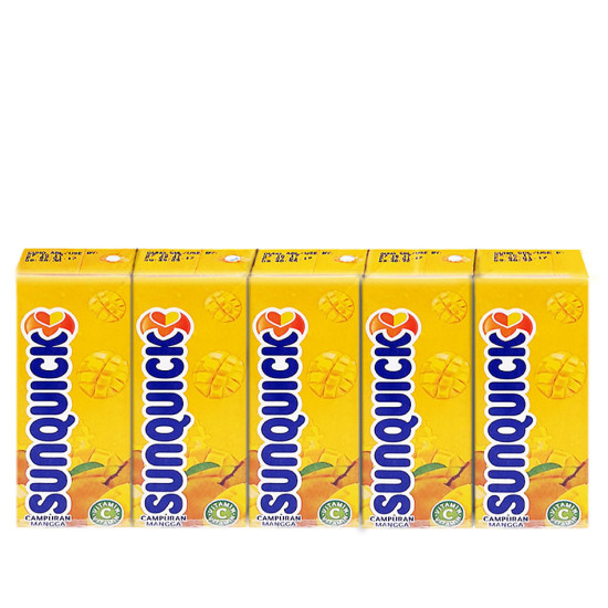 SUNQUICK MIXED MANGO FRUIT DRINK 125ML*5