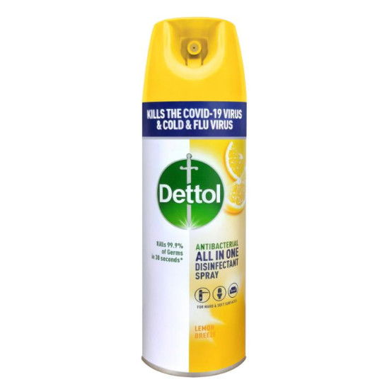 DETTOL DISINFECTANT SPRAY LEMON BREEZE 450ML