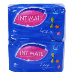INTIMATE LONG & WIDER 175MM PANTY LINER 20S*2 INTIMATE LONG & WIDER 175MM PANTY LINER 20S*2