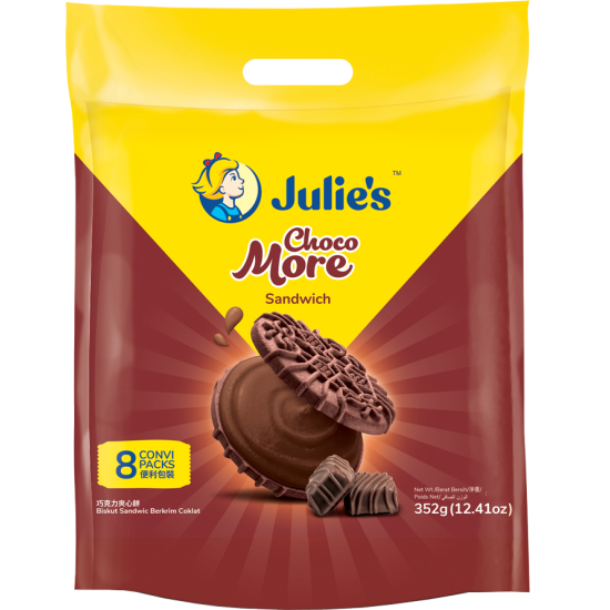 JULIE'S CHOCO MORE SANDWICH 352GM