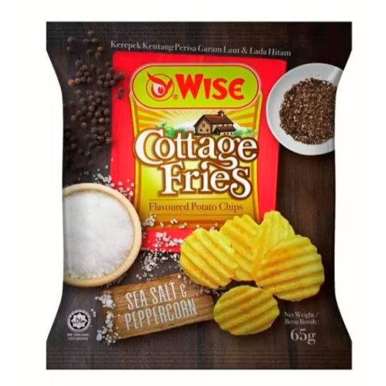 WISE COTTAGE FRIES SEA SALT & PEPPERCORN 60GM