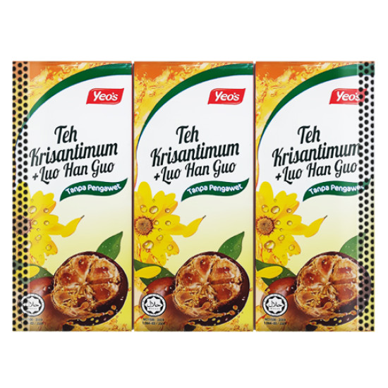 YEO'S TEH CHRYSANTHEMUM + LUO HAN GUO 250ML*6*4