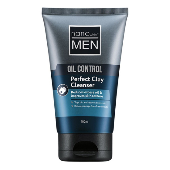 NANO WHITE MEN OIL CONTROL PERFECT CLAY CLEANSER 1