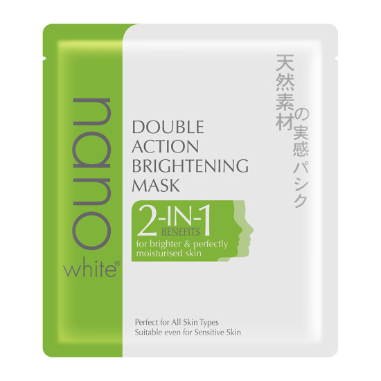 NANO WHITE DOUBLE ACTION BRIGHTENING MASK 22ML 1'S