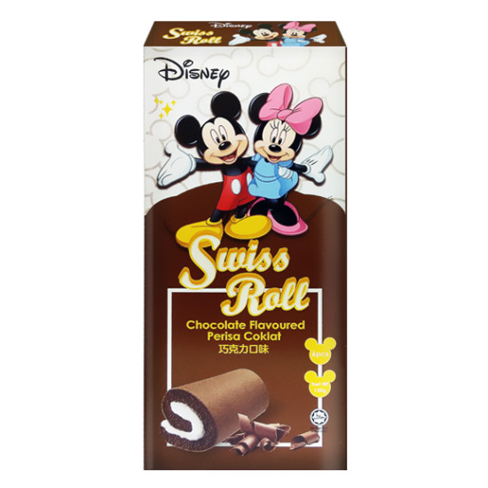 DISNEY'S SWISS ROLL CHOCOLATE 6GM*24