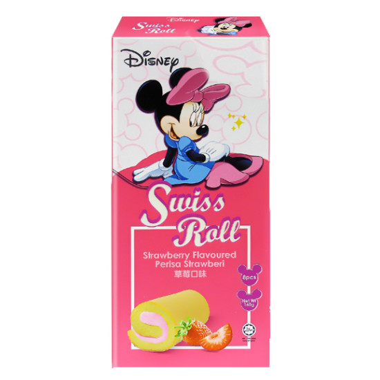 DISNEY'S SWISS ROLL STRAWBERRY 6GM*24