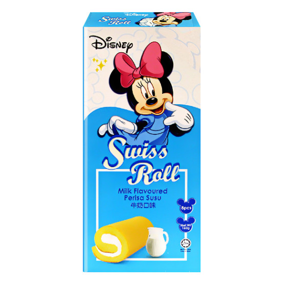 DISNEY SWISS ROLL MILK CHOCOLATE CAKE 20GM*6