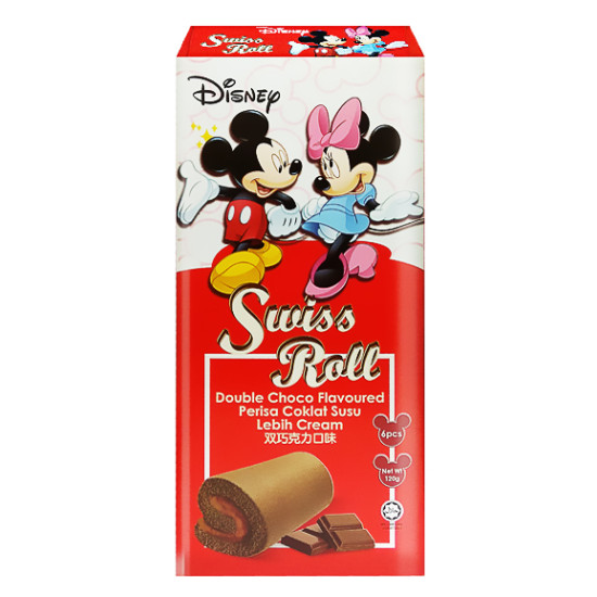 DISNEY SWISS ROLL DOUBLE CHOCHOLATE 20GM*6