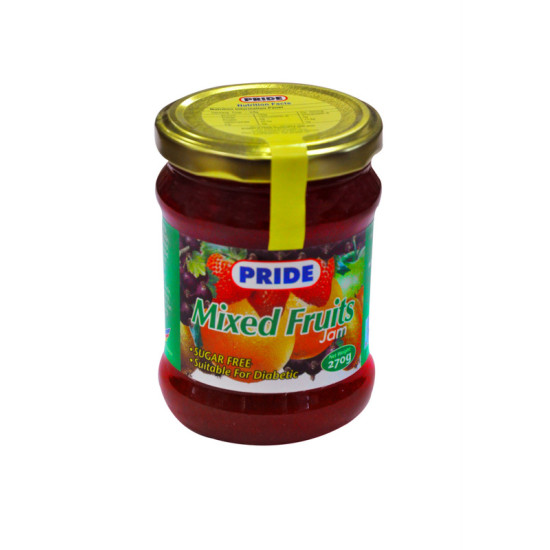 PRIDE SUGAR FREE MIXED FRUIT JAM 270GM