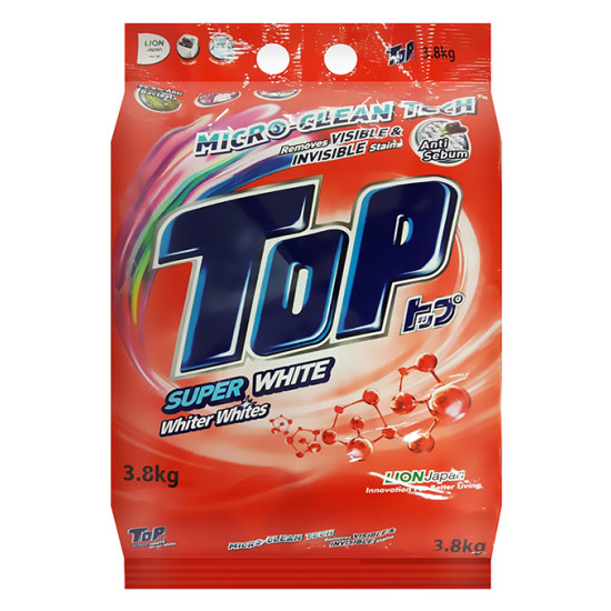 TOP DETERGENT POWDER - SUPER WHITE 3.8KG