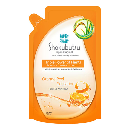 SHOKUBUTSU BODY WASH ORANGE PEEL 550GM