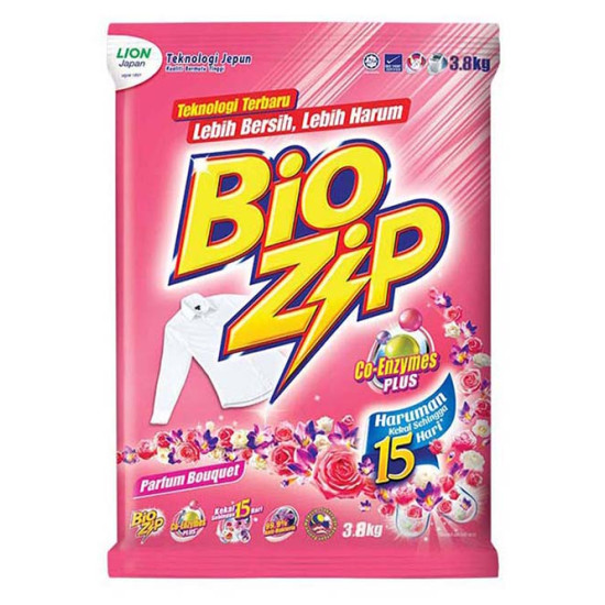 BIO ZIP DETERGENT POWDER - PERFUM BOUQUET 3.8KG