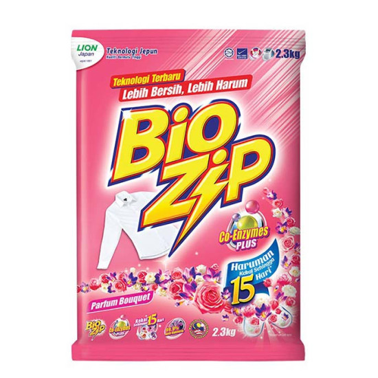 BIO ZIP DETERGENT POWDER - PERFUM BOUQUET 2.3KG