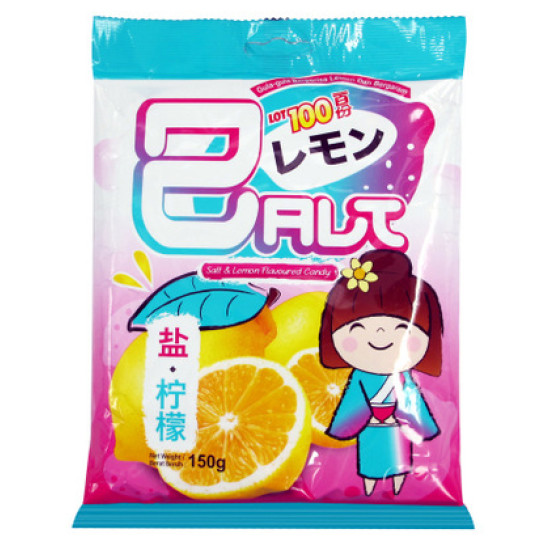 LOT 100 SALT & LEMON FLAVOURED CANDY 150GM