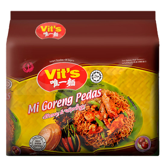 VIT'S MI GORENG PEDAS NOODLES 88GM*5