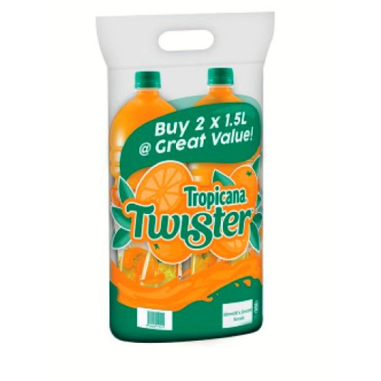 TROPICANA TWISTER ORANGE TWINPACK 1.5L*2