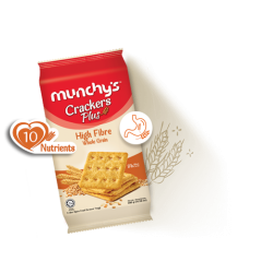 MUNCHY'S CRACKER PLUS HIGH FIBRE WHOLEGRAIN 300GM MUNCHY'S CRACKER PLUS HIGH FIBRE WHOLEGRAIN 300GM