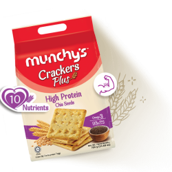 MUNCHY'S CRACKER PLUS  HIGH PROTEIN CHIA SEED 700G MUNCHY'S CRACKER PLUS  HIGH PROTEIN CHIA SEED 700G
