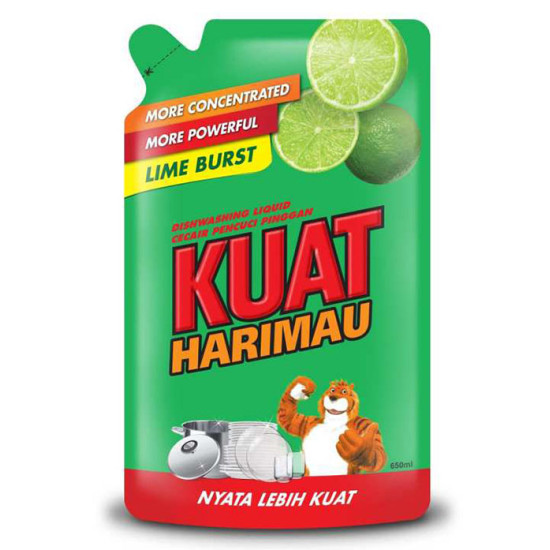 KUAT HARIMAU DISHWASH LIME 650ML