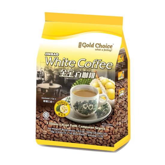 GOLD CHOICE JINBAO DURIAN WHITE COFFEE 35GM*12