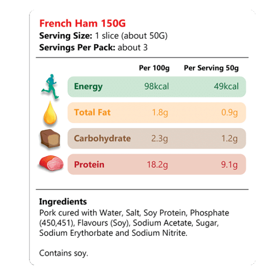 SOLISEGE FRENCH HAM 150GM