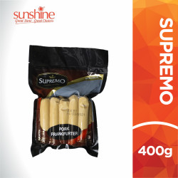 SUPREMO PORK FRANKFURTHER 400GM SUPREMO PORK FRANKFURTHER 400GM