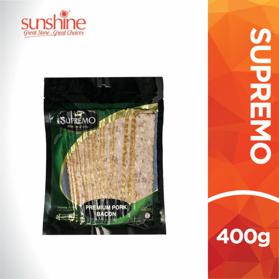 SUPREMO PREMIUM PORK BACON 400GM