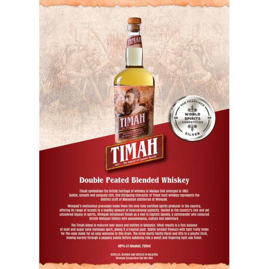 TIMAH DOUBLE PEATED WHISKEY WHISKY 700ML