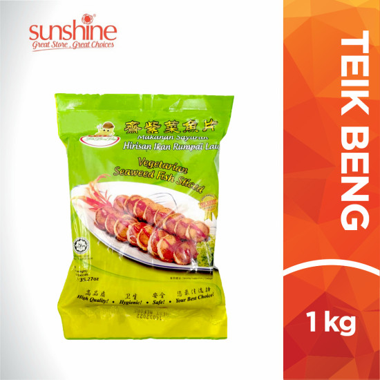 TEIK BENG VEGETARIAN SEEWED FISH SLICED 1KG