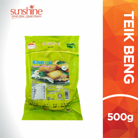 TEIK BENG VEGETARIAN SEAFOOD TOFU SLICED 500G