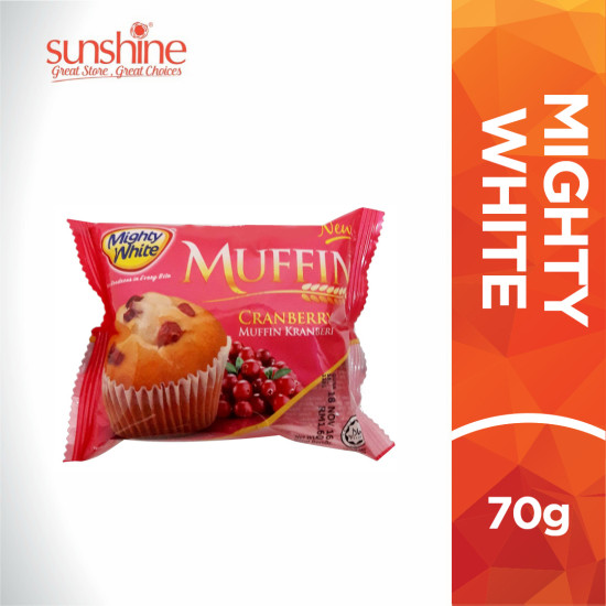 MIGHTY WHITE MUFFIN CRANBERRY 70GM