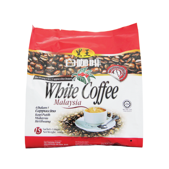 HEI HWANG INSTANT WHITE COFFEE CAPPUCCINO 40GM*15