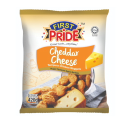 FIRST PRIDE CHEDDAR CHEESE CHICKEN NUGGET 420G FIRST PRIDE CHEDDAR CHEESE CHICKEN NUGGET 420G