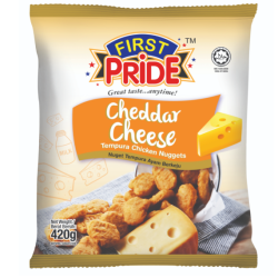 FIRST PRIDE CHEDDAR CHEESE CHICKEN NUGGET 420G FIRST PRIDE CHEDDAR CHEESE CHICKEN NUGGET 420G