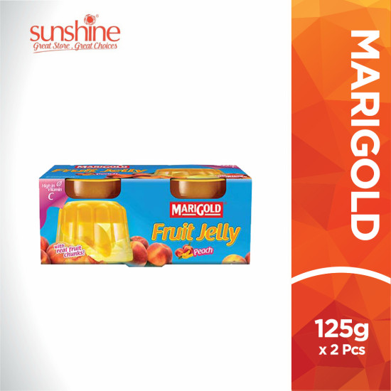 MARIGOLD FRUIT JELLY PEACH FLAVOUR 125GM*2