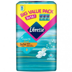 LIBRESSE GREEN TEA MAXI WING 24CM 16S*3 LIBRESSE GREEN TEA MAXI WING 24CM 16S*3