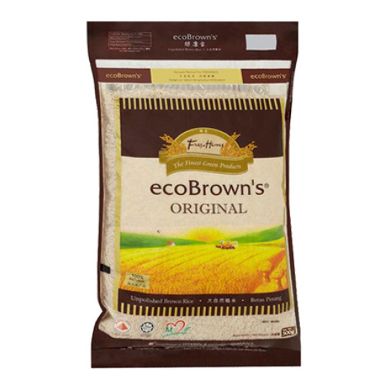 ECO BROWN'S UNPOLISHED BROWN RICE 500GM